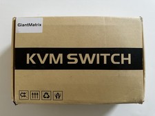 GiantMatrix KVM Switch 2 Monitor 2 Computer 8K, New, Open Box picture