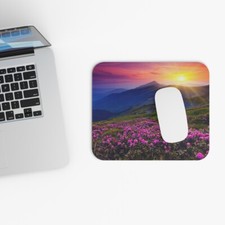 Mouse Pad (Rectangle) Cute Landscape Beautiful Flowers Sunset picture