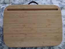 BRAND NEW---LAP DESK---BAMBOO---CUSHIONED---WORK STATION--- 12 X 16---SMOKE FREE picture