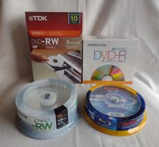 Lot of 45 Blank DVD-R, DVD-RW, & Blu-ray-R Discs -Fujifilm, Kodak, Memorex, TDK picture