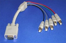 5 BNC-F to SUPER VGA HD15-M Cable 1FT picture