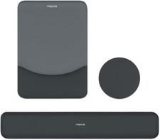 Ergonomic Keyboard & Mouse Pad Wrist Rest Set, Slate Gray picture