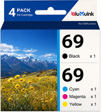 4 Packs 69 Ink Cartridge Replacement for NX415 NX510 NX515 C120 CX5000 CX6000 picture