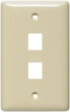 Hubbell netSELECT 1 Gang 2 Socket Multimedia Faceplate (nsp12i) picture