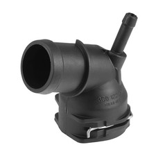 X AUTOHAUX Upper Radiator Coolant Hose Connector 3C0122291D 80x47x81mm, Black  picture
