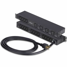 StarTech 20-Outlet Rackmount PDU, 1U Server Power Strip, 8x Front and 12x Rear picture