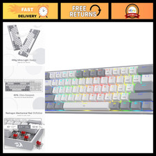 Compact 60% Hot-Swap RGB Gaming Mechanical Keyboard - Wired, Customizable, Durab picture