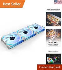 COSMIQ 120mm PC Case Fan, Infinity Mirror FDB 2000 RPM with 5V 3-PIN Connecto... picture