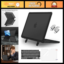 16-inch MacBook Pro Hard Shell Case with Kickstand, 4-in-1 Heavy Duty Kit, Black picture