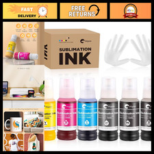 600ML Sublimation Ink for Wide-Format Printers, Heat Press Transfer, 6 Colors picture