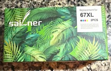 Sailner 67XL Inkjet Ink Cartridges 2 Pack Black Tri-Color HP picture