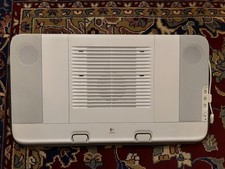 Logitech Speaker Lapdesk N700, White & Brown, Tested + Working Speakers & Fan picture