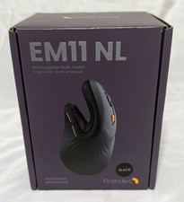 ProtoArc EM11 NL Wireless Bluetooth Ergonomic Vertical Mouse 2400 DPI Black picture