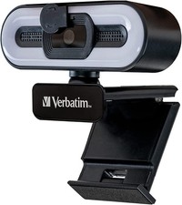 Verbatim Webcam with Microphone and Lighting, External Camera for Computer or La picture
